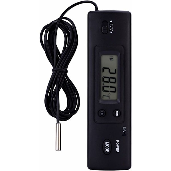 Kablet Elektronisk LCD Digital Temperaturmåler Termometer Probe Sensor til Køleskab Akvarium Fisketank