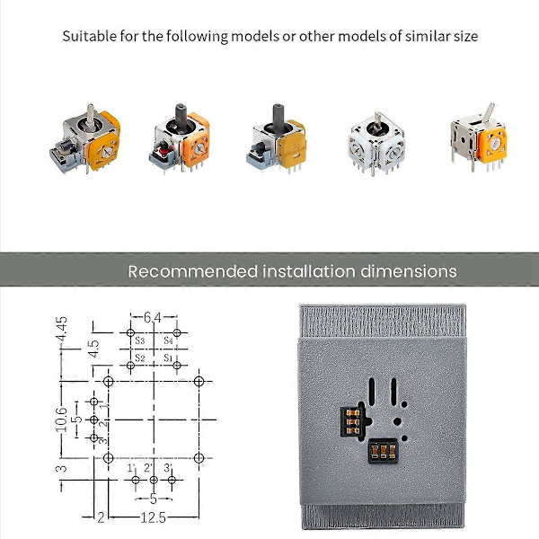 För Switch 13mm Hall Joystick Testutrustning Effekt