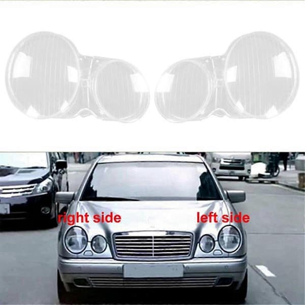 För W210 E200 E220 E230 E350 1995-2003 Strålkastarskydd Lins Transparent Lampskärm Strålkastarhölje