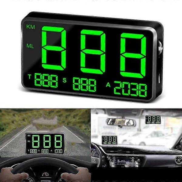 Uusi auton GPS-nopeusmittari Head Up Display Ylinopeus Mph/km/h Varoitushälytys