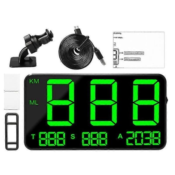 Uusi auton GPS-nopeusmittari Head Up Display Ylinopeus Mph/km/h Varoitushälytys