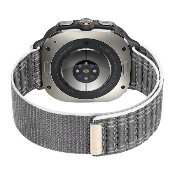 Stilfuld Nylon Armbånd til Samsung Galaxy Watch Ultra - 22mm Grå Grå