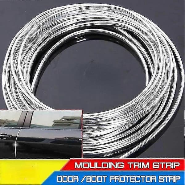 Krom Styling List för Bildörr 6m Rulle Silver 6m Silver 6m