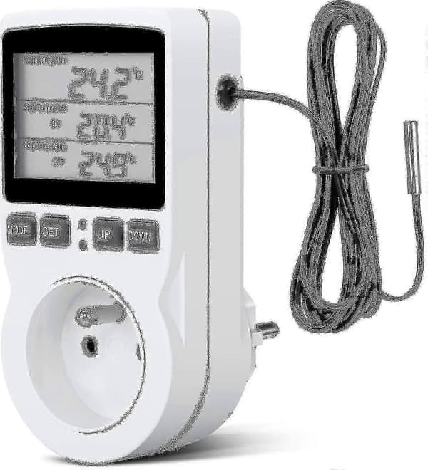 Præcisionstermostat 230V til drivhus, landbrug, temperaturkontrol, LCD