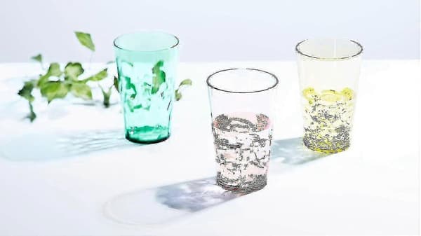Set med 6 19 Oz okrossbara Tritan dricksglas i plast