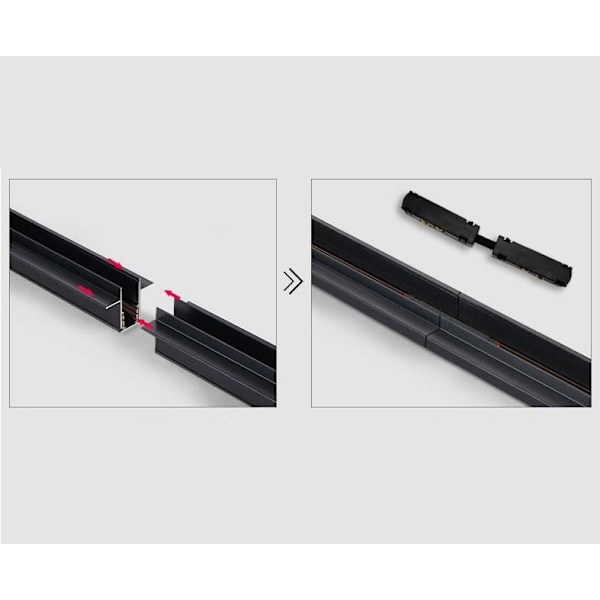 48V Integrerad LED Magnetisk Skenspotlight, Inget Huvudljus, Ingen Ram & Dold Installation (Direkt Modul)