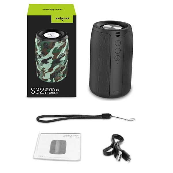 Trådlös Bluetooth-högtalare, liten bärbar subwooferhögtalare för utomhusbruk (Blå Uppgraderad Version),