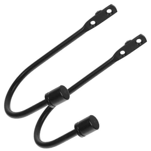 Metal Gardin Holdback 2 Sæt U-formet til Badeværelse & Stue Sort Black