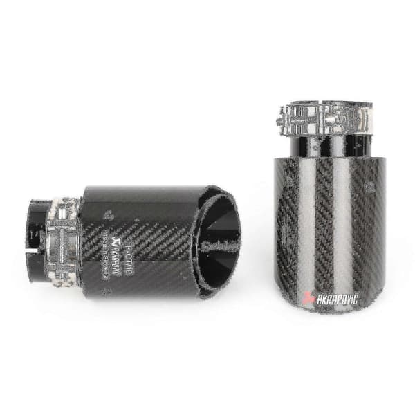 4\" Akrapovic Style Carbon Udstødningsrørspidser Universal X2pc Sæt