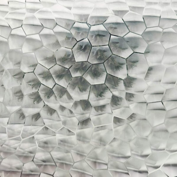3D Vandkube Gennemsigtig Bruseforhæng 3D Vandkube Hvid Transparent + Øjepressemaskine, 12 Tråde 180*200cm