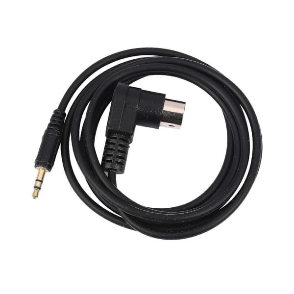 Bil Aux Input Adapter 3,5 mm til 8-bens M-bus kabel med guldkonnektor sort Black