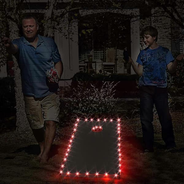 Cornhole Board LED kant- och ringlampor med fjärrkontroll, modell L