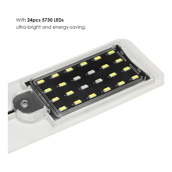 Akvarium LED belysning x5 clip lys landskabslys 10W blå og hvidt lys hvid skal 220v enkelt rundt stik 2-59 sæt