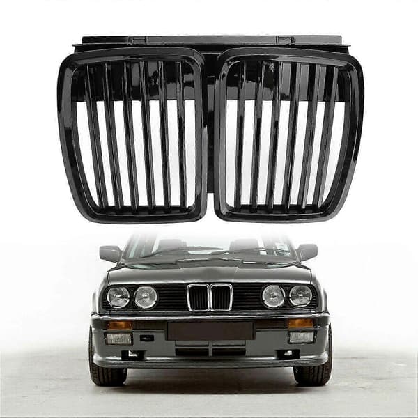 Front Hood Nyregrill Grill Sort Til E30 Frontgrill 3-serie M3 1982-1994 (blank sort)