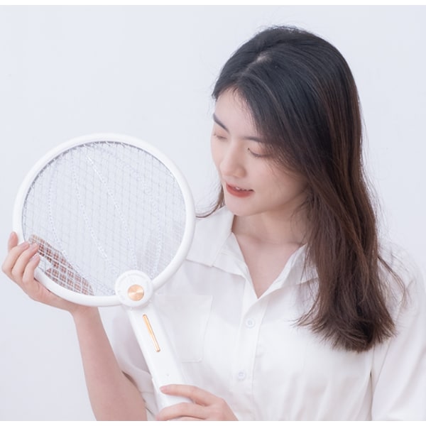 Vikbar Elektrisk Myggsmälla 3000V Elektrisk Myggsmälla Insektsflugor Bug Zapper USB Uppladdningsbar Elektrisk Flugdödare