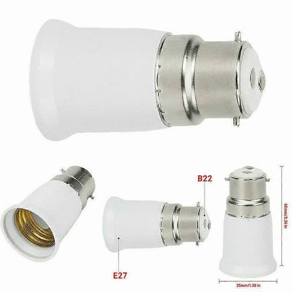 B22 - E27 lampun sovitin B22 - Edison-ruuvi E27 lampun muunninpidike valopistorasian sovitin lampunpidike valaistusosat 1kpl 1pcs
