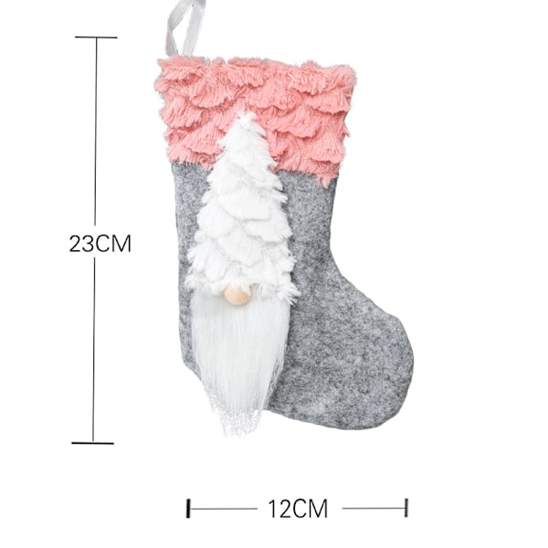 Tomte Julstrumpa Presentpåse Julgransprydnad Set Julhänge (4 Delar)
