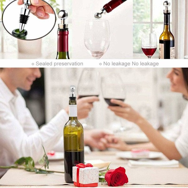 6 stk. Vinbevaring Forseglende Flaskeprop