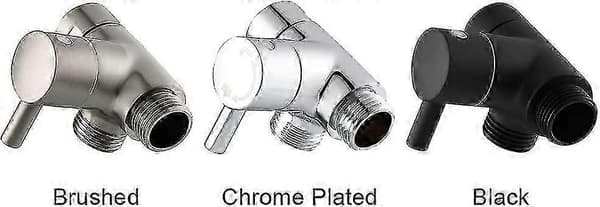 3-vejs bruseomskifterventil messing G1/2 til fast og håndholdt sprayhoved forkromet chrome plated