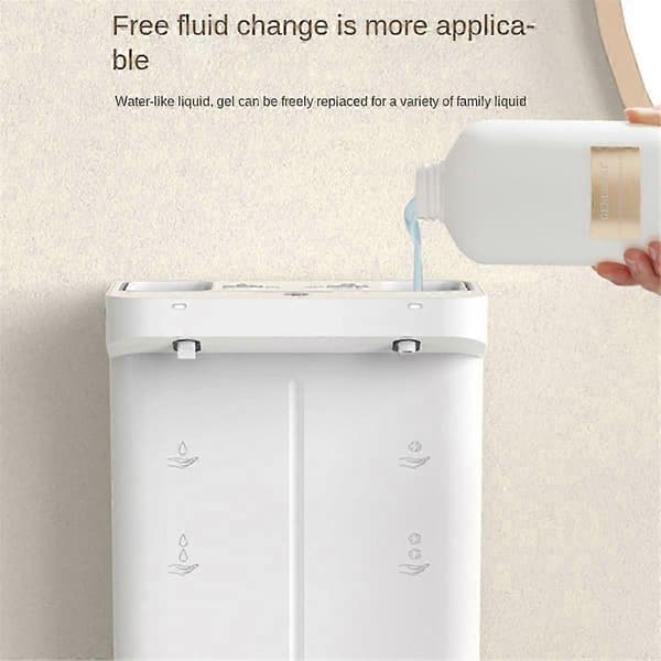 Automatisk sæbedispenser, Berøringsfri Automatisk Sæbedispenser, Dobbelt, Boble, Flydende, 300ml X 2, til