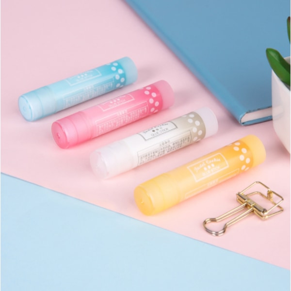 Mini Portabelt Limstift Barns Portabla Limstift Hög Viskositet Transparent Lim (Slumpmässig Färg)