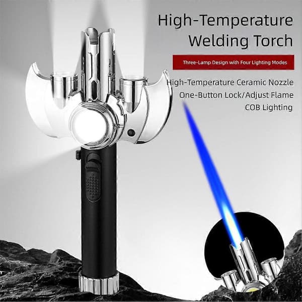 Kraftig Universal Multifunktionel Lighter Bærbar Vindtæt Lighter til Camping Sort Black