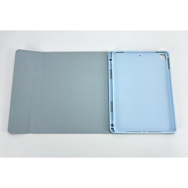 Läderfodral med RGB Bluetooth-tangentbord för iPad 9,7 tum Blå Blå