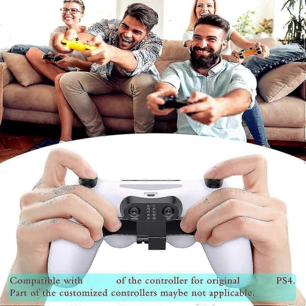 Erstatningspaddles til PS4 Controller Back Button Attachment til Dualshock4 Gamepad sort black