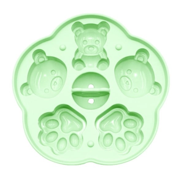 Baby Dampet Kage Madtilskud Form Baby Kan Lave Mad Høj Temperatur Resistent Silikone Kage Jelly Bage Slideværktøj (Avocado Grøn),