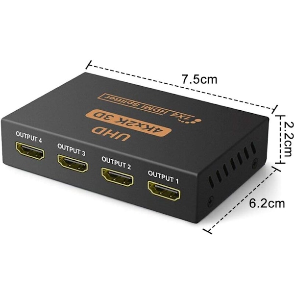 HDMI-jakaja 1 sisääntulo 4 ulostuloa