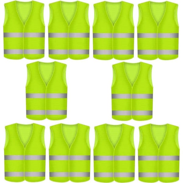 break varselväst fluorescerande gul reflexväst 4-delars set