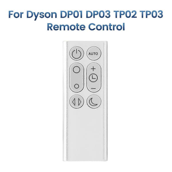 Fjernbetjening til Dyson Pure Cool Link luftrenser ventilator modeller DP01 DP03 TP02 TP03 Sølv Silver