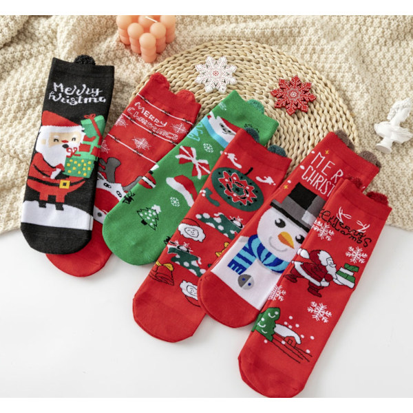 3 st Tecknade Julstrumpor Roliga Halloweenstrumpor (4),