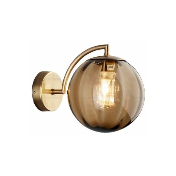 Ny Nordisk Modern Vägglampa Ø15CM Amber Glasboll Vägglampa Vägglampa Armatur Metallfäste Vägglampa (Amber)