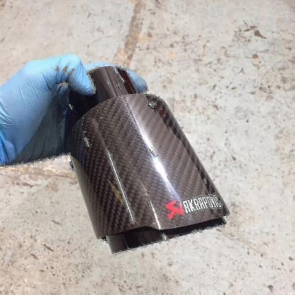 4\" Akrapovic Style Kolfiber Avgasrörsspetsar Universal X2pc Set