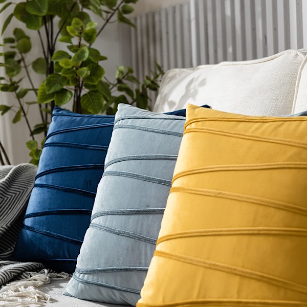 Samettiraitainen kohokuvioitu tyynyliina, paineköysikiinnitys, eurooppalaistyylinen sohvatyynyliina (vihreä, 40*40cm)