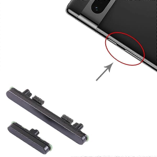 Kontrollvolym och strömknapp för Google Pixel 7 Pro-kompatibilitet