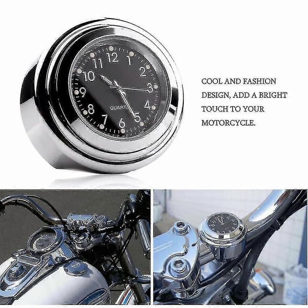Vattentät cykelstyre klocka termometer 7/8 tum aluminium universal 2 st
