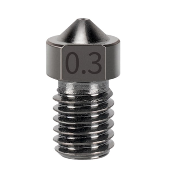 3D-skrivarmunstycke E3D Munstycke Härdat Stål Munstycke Slit- och Korrosionsbeständigt Munstycke 3D-utskriftsmunstycke (0,3 mm/1,75 m6 gänga)