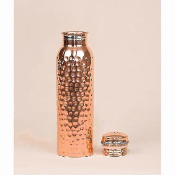 Kopparflaska (950 ml), Hamrad kopparvattenflaska, Isha Life