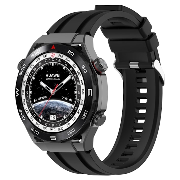 Kellon ranneke 22 mm kahdella koolla Svart Sort