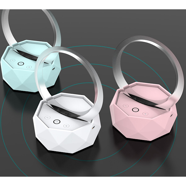 Bluetooth Högtalare Nattlampa, Färgglad Trådlös Smart Bluetooth Högtalare för Hemmet (Vit)