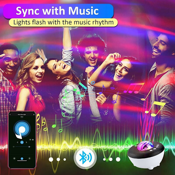 Ambient Light Cornucopia Musik Nordlys Stjernelys Hvid 7w