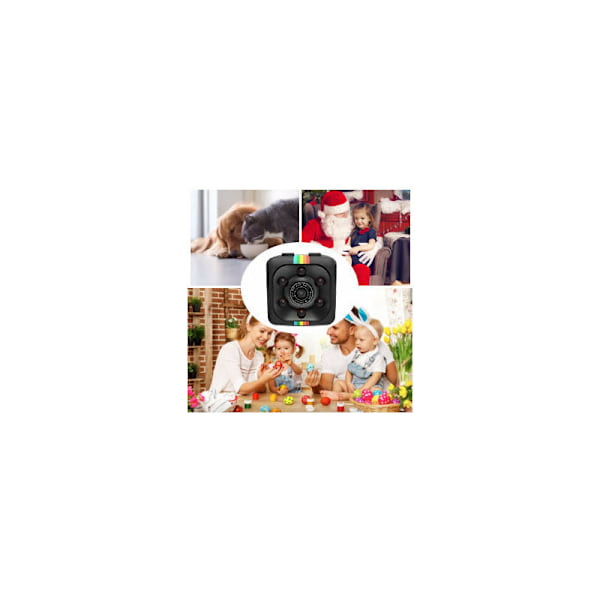 1080P Mini Langaton Kannettava Ääni- ja Videotallennin Yönäöllä ja Liiketunnistuksella (Musta)