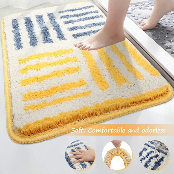 Badeværelse Absorberende Gulvmåtter Badeværelsesdørmåtte Husholdningsdørmåtte Tæppe (Sky City 2 50x80cm)