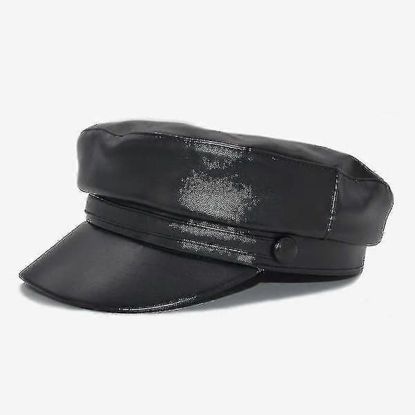 Militärmössa i läder & Damhatt