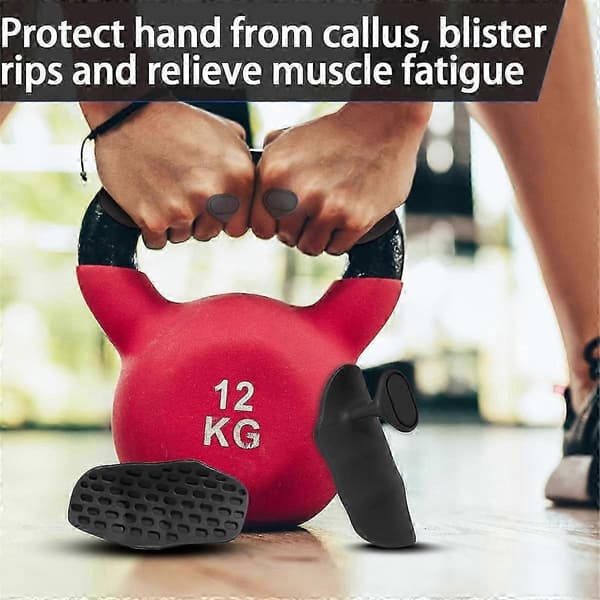 Træningshandsker Gummi Anti-skrid Greb til Vægtløftning Pull-ups Sort Black