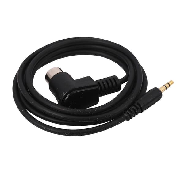 Bil Aux Input Adapter 3,5 mm til 8-bens M-bus kabel med guldkonnektor sort Black