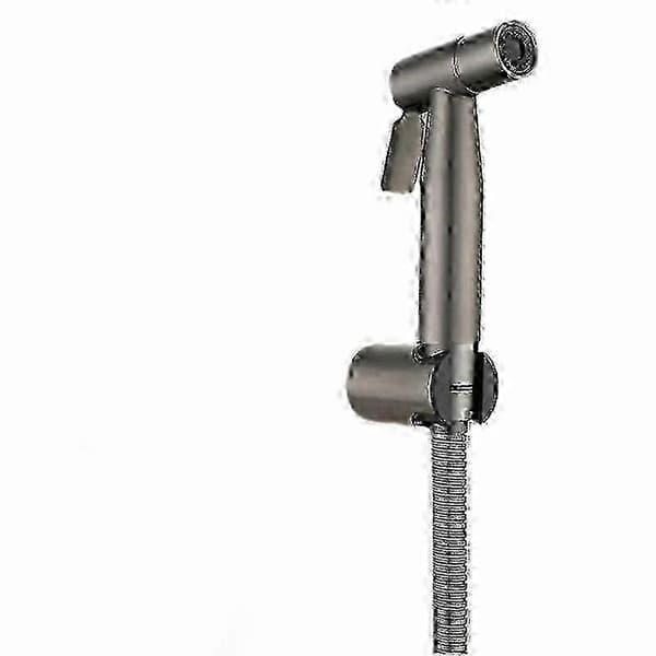 Borstad grå mässing Gunmetal grå bidéspruta Douche toalettkit med kopparventilset - GD12 Set B Set B