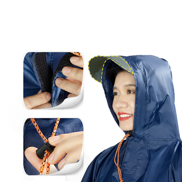 Monikäyttöinen sadeponcho Blå Blå